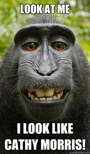 look at me I look like Cathy Morris!  Mindful Macaque