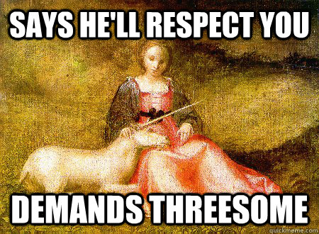 says he'll respect you demands threesome  