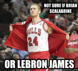 Not sure if Brian Scalabrine Or Lebron James  Brian Scalabrine