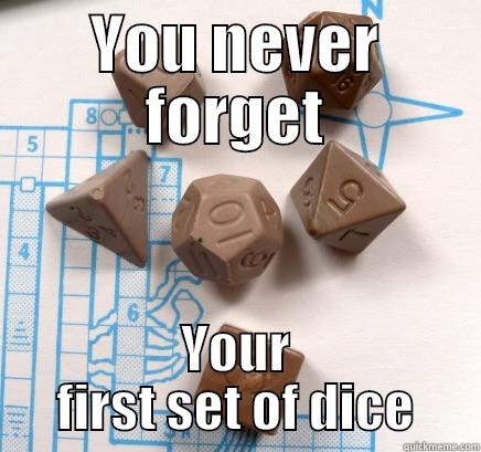 YOU NEVER FORGET YOUR FIRST SET OF DICE Misc