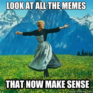 Look at all the Memes That Now make sense  And look at all the fucks I give