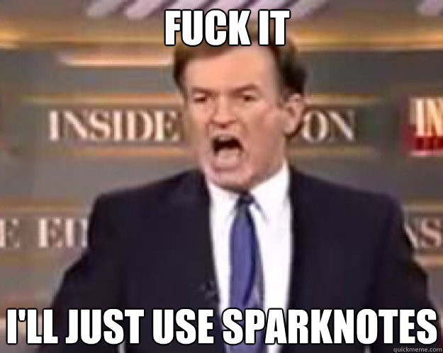 FUCK IT I'll just use sparknotes  fuck it bill