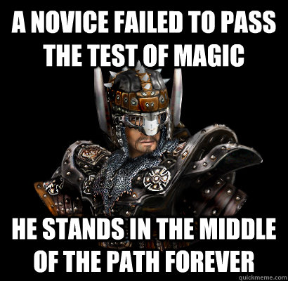 A novice failed to pass the test of magic He stands in the middle of the path forever - A novice failed to pass the test of magic He stands in the middle of the path forever  Gothic - game