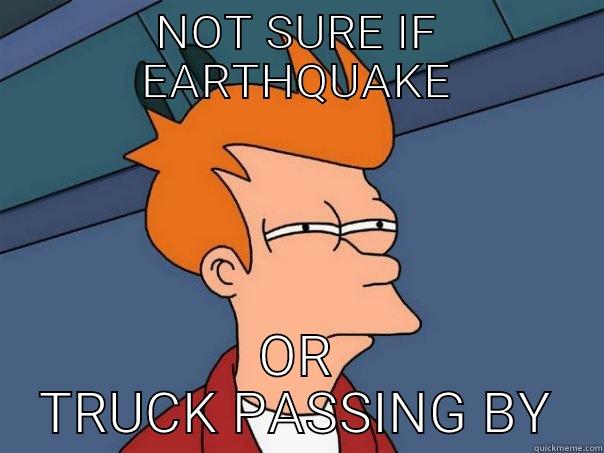 NOT SURE IF EARTHQUAKE OR TRUCK PASSING BY Futurama Fry
