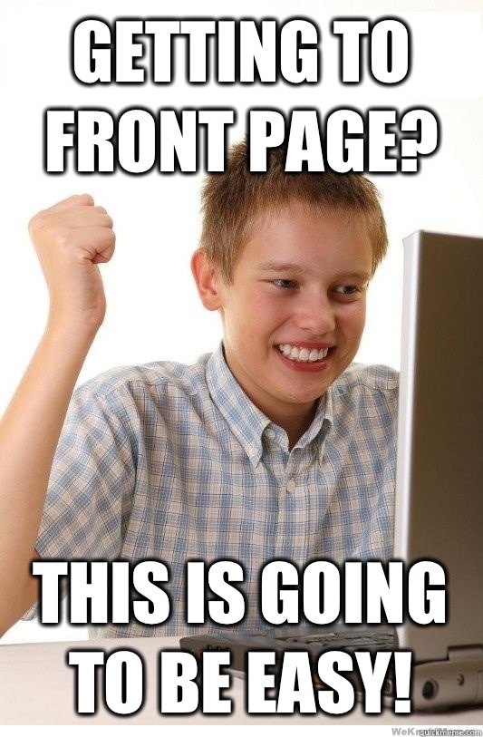Getting to front page? This is going to be easy!  First Day On Internet Kid