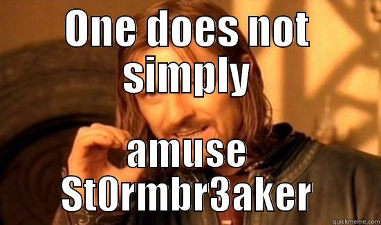 ONE DOES NOT SIMPLY AMUSE ST0RMBR3AKER Boromir