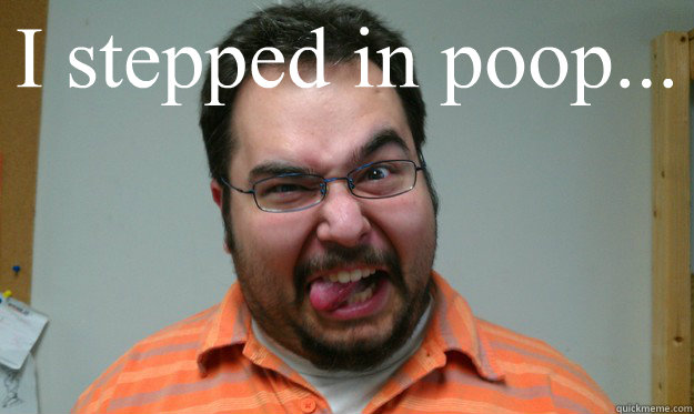 I stepped in poop...   