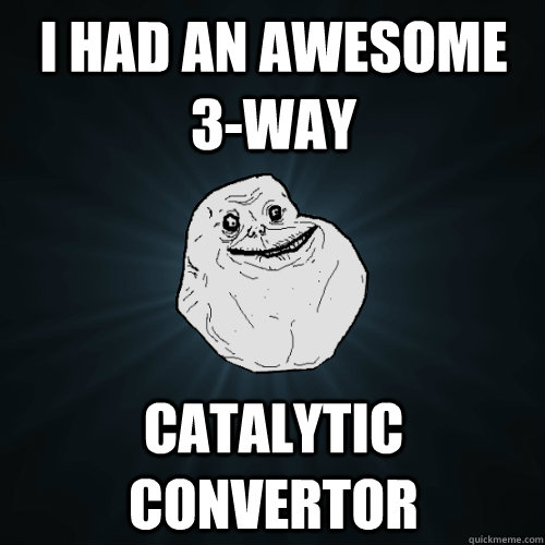 I had an awesome 3-way Catalytic Convertor  Forever Alone