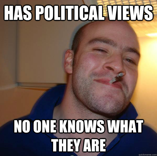 has political views no one knows what they are - has political views no one knows what they are  Misc