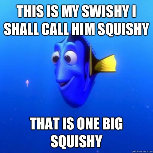 This is my swishy I shall call him squishy That is one big squishy  dory