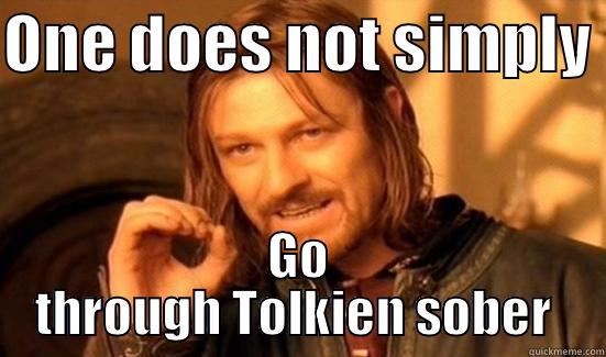 ONE DOES NOT SIMPLY  GO THROUGH TOLKIEN SOBER  Boromir