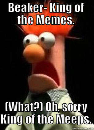 BEAKER- KING OF THE MEMES. (WHAT?) OH, SORRY KING OF THE MEEPS. Misc
