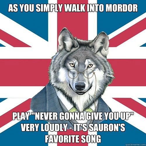 As you simply walk into Mordor Play 