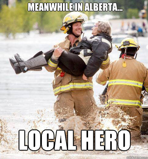 Meanwhile in Alberta... Local hero  