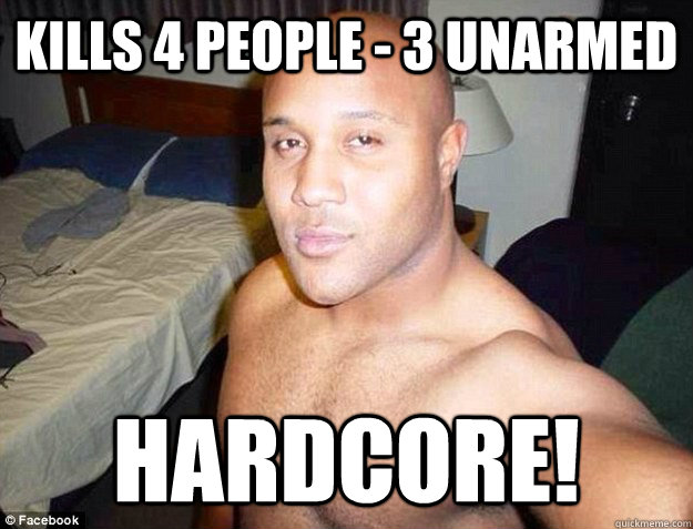 Kills 4 people - 3 unarmed HARDCORE!  