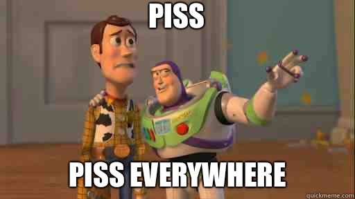 Piss Piss everywhere  Everywhere