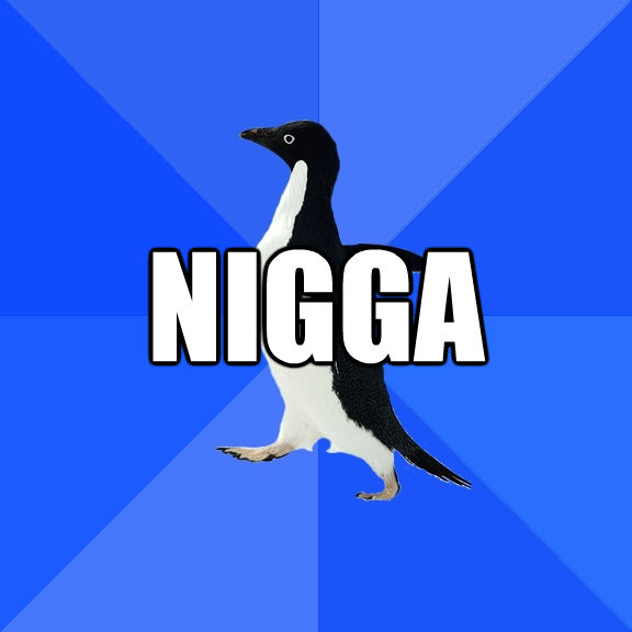  NIGGA  Socially Awkward Penguin