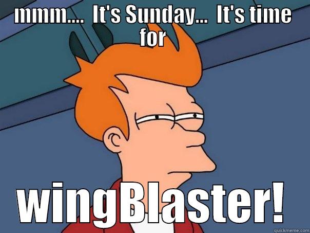 MMM....  IT'S SUNDAY...  IT'S TIME FOR WINGBLASTER! Futurama Fry