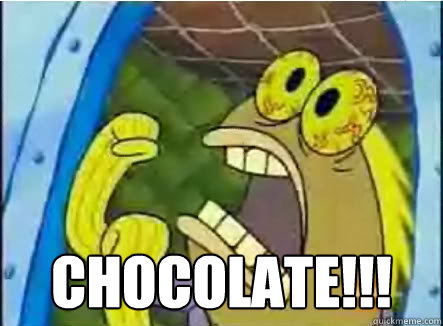  chocolate!!!  spongebob chocolate guy