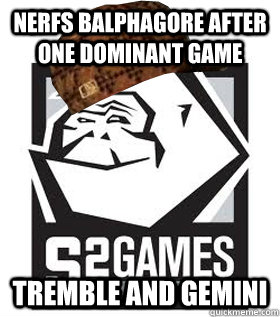 Nerfs Balphagore after one dominant game Tremble and Gemini  
