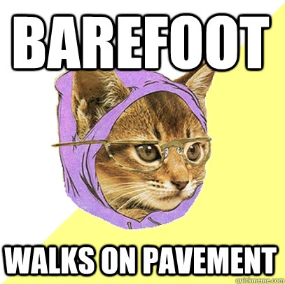Barefoot Walks on Pavement  Hipster Kitty