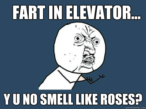Fart in Elevator... y u no smell like roses?  Y U No