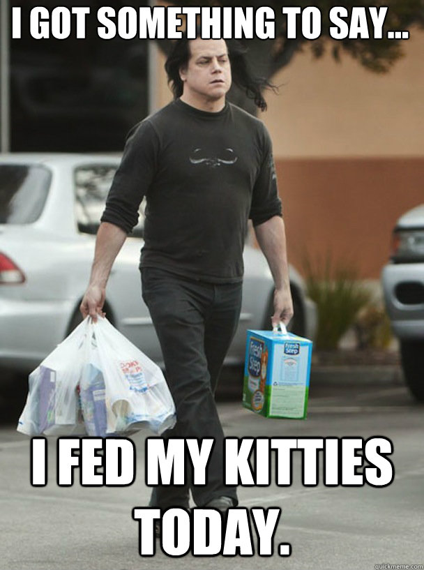 I GOT SOMETHING TO SAY... I fed my kitties today. - I GOT SOMETHING TO SAY... I fed my kitties today.  DANZIG KITTY