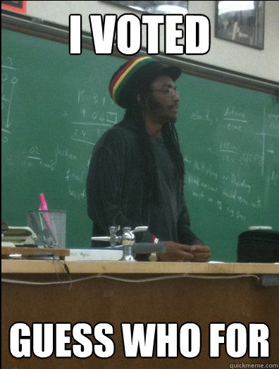 I voted guess who for  Rasta Science Teacher