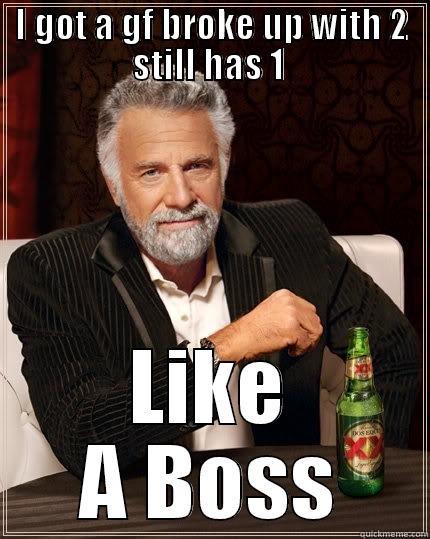 I GOT A GF BROKE UP WITH 2 STILL HAS 1  LIKE A BOSS The Most Interesting Man In The World