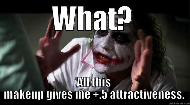 WHAT? ALL THIS MAKEUP GIVES ME +.5 ATTRACTIVENESS. Joker Mind Loss