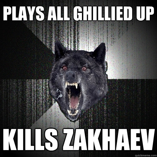 plays all ghillied up kills zakhaev  Insanity Wolf
