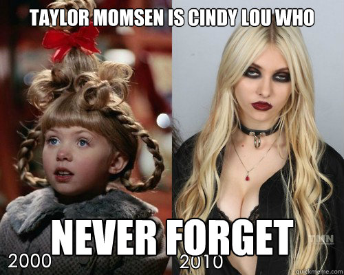 Taylor Momsen is Cindy Lou Who Never Forget  Taylor Momsen is Cindy Lou Who