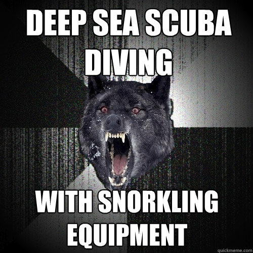 Deep sea Scuba diving With snorkling equipment  Insanity Wolf