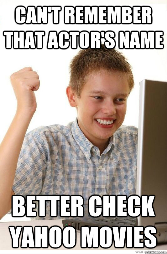 Can't remember that actor's name better check yahoo movies  First Day On Internet Kid