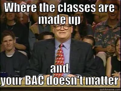 our program - WHERE THE CLASSES ARE MADE UP AND YOUR BAC DOESN'T MATTER Its time to play drew carey