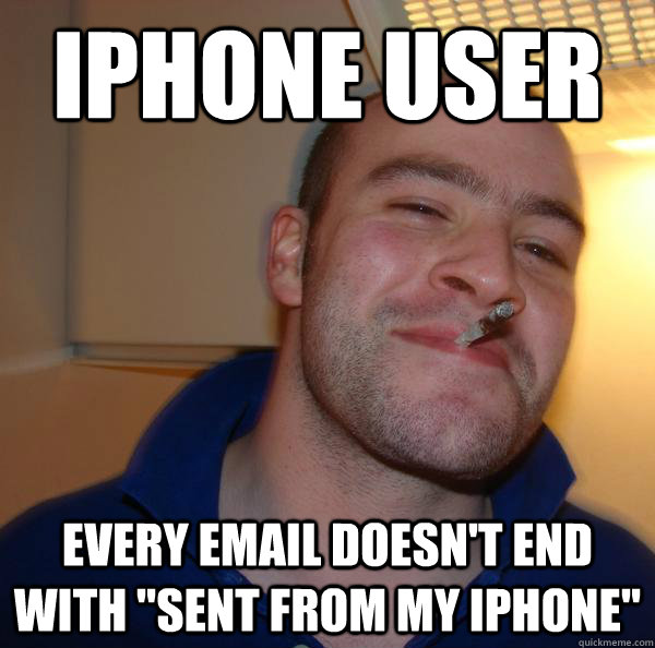 iphone user every email doesn't end with 