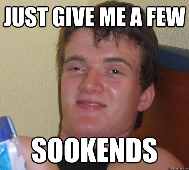 just give me a few sookends  10 Guy