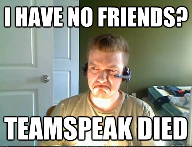 I have no friends? Teamspeak died  AngryTestie