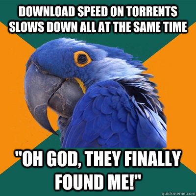 DOWNload speed on torrents slows down all at the same time 