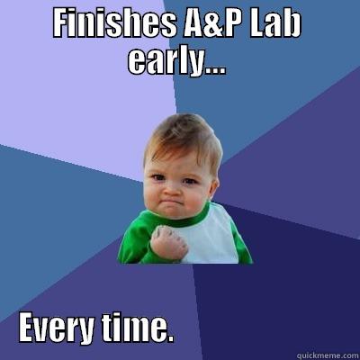 FINISHES A&P LAB EARLY... EVERY TIME.                            Success Kid