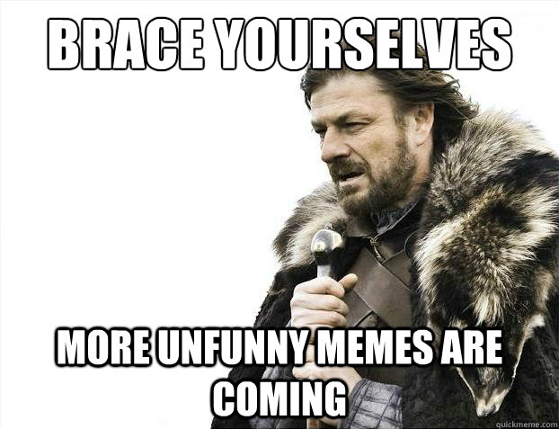 Brace yourselves more unfunny memes are coming  Brace Yourselves - Borimir
