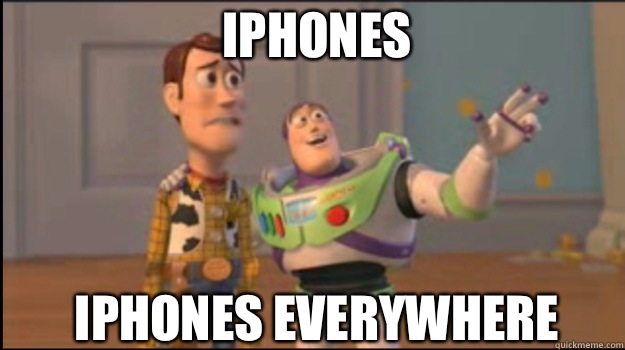 iPhones  iPhones everywhere  Buzz and Woody