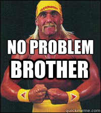 No problem BROTHER - No problem BROTHER  Hulk Hogan