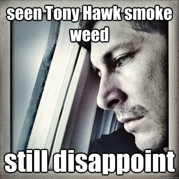 seen Tony Hawk smoke weed still disappoint  