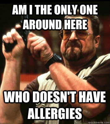 AM I THE ONLY ONE Around here who doesn't have allergies - AM I THE ONLY ONE Around here who doesn't have allergies  Misc