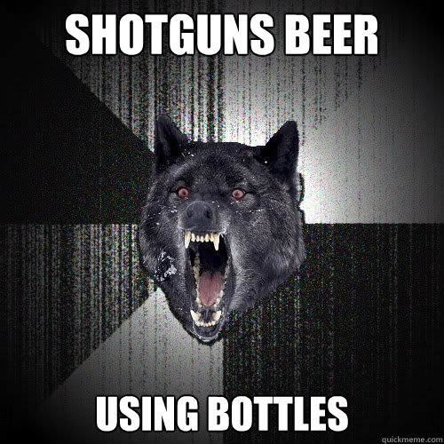 shotguns beer using bottles  insanitywolf