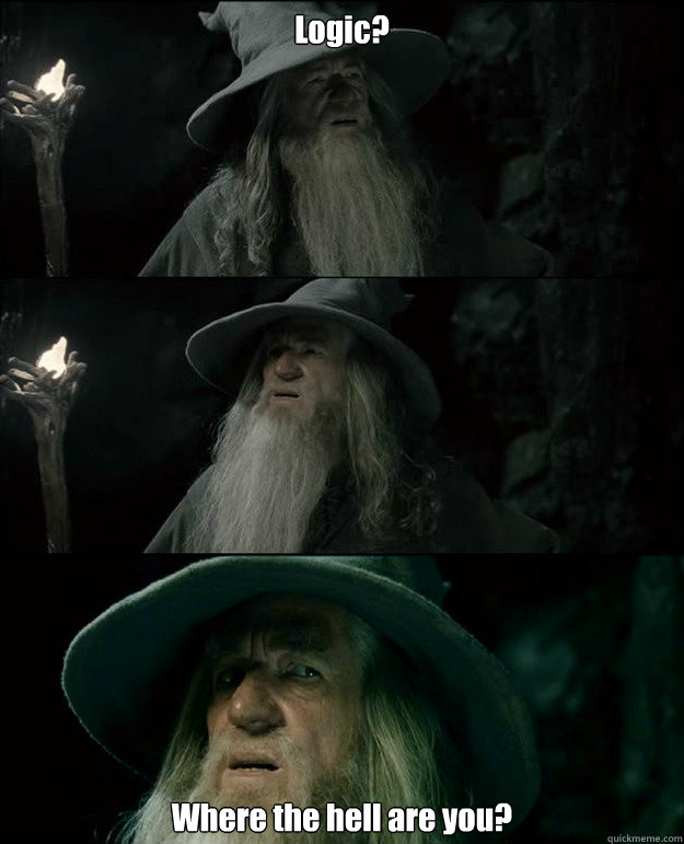 Logic? Where the hell are you?  Gandalf und das Spanischstudium