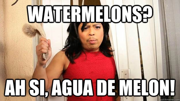 Watermelons Ah Si Agua De Melon Bad Enlgish Mexican Mom Quickmeme