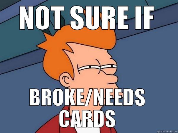 NOT SURE IF BROKE/NEEDS CARDS Futurama Fry