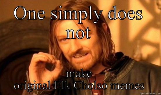ONE SIMPLY DOES NOT MAKE ORIGINAL ELK CHOLSO MEMES Boromir